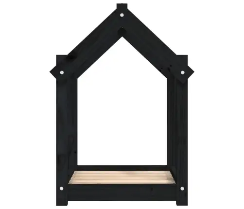 Suņu Gulta, Melna, 61X50X70 Cm, Priedes Masīvkoks Vidaxl