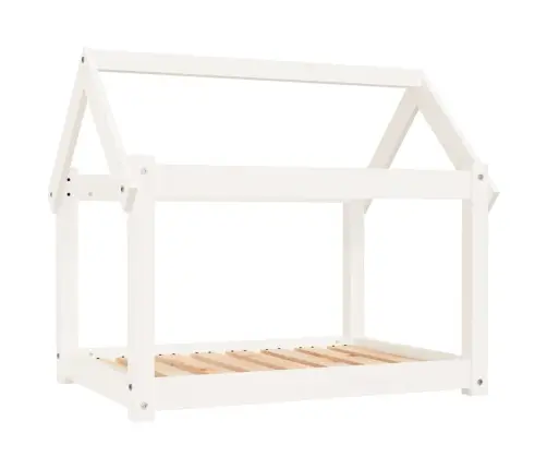 Suņu Gulta, Balta, 81X60X70 Cm, Priedes Masīvkoks Vidaxl