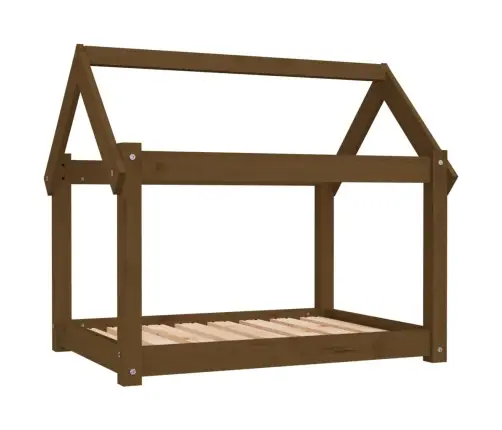 Lova Šunims, Medaus Ruda, 81X60X70cm Pušies Medienos Masyvas