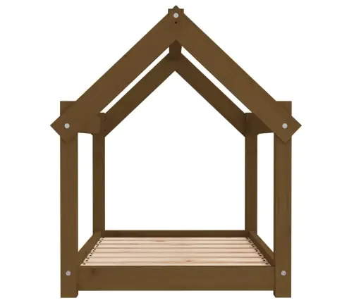 Lova Šunims, Medaus Ruda, 81X60X70cm Pušies Medienos Masyvas