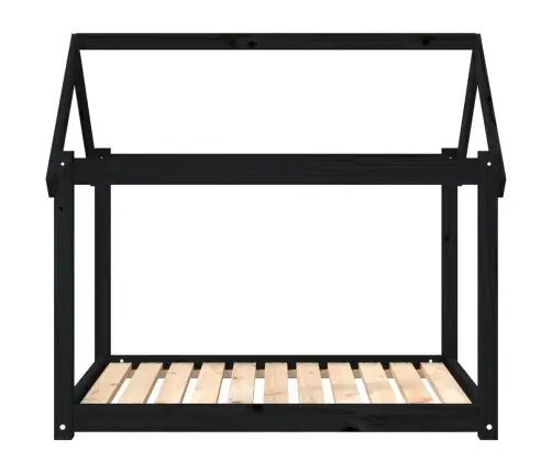 Suņu Gulta, Melna, 101X70X90 Cm, Priedes Masīvkoks Vidaxl