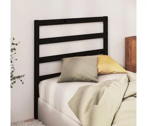 Gultas Galvgalis, Melns, 95X4X100 Cm, Priedes Masīvkoks Vidaxl