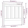 Gultas Galvgalis, Melns, 95X4X100 Cm, Priedes Masīvkoks Vidaxl Gultas Galvgalis, Melns, 95X4X100 Cm, Priedes Masīvkoks Vidaxl