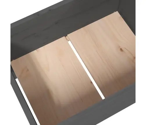 Puķu Kaste, Pelēka, 178,5X44X75 Cm, Priedes Masīvkoks Vidaxl