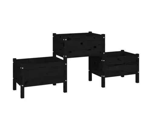 Taimekast, Must, 178,5X44X75 cm Toekas Männipuit