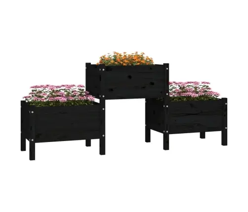 Taimekast, Must, 178,5X44X75 cm Toekas Männipuit