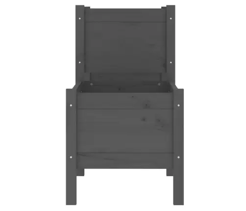 Puķu Kaste, Pelēka, 245,5X44X75 Cm, Priedes Masīvkoks Vidaxl