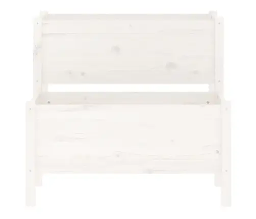 Puķu Kaste, Balta, 84,5X84X75 Cm, Priedes Masīvkoks Vidaxl