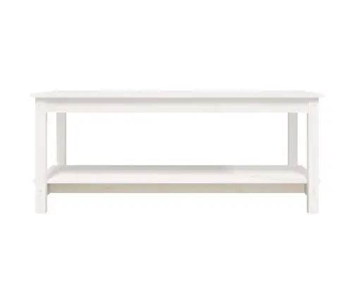 Kafijas Galdiņš, Balts, 110X55X45 Cm, Priedes Masīvkoks Vidaxl