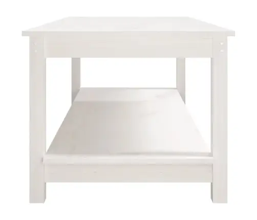 Kafijas Galdiņš, Balts, 110X55X45 Cm, Priedes Masīvkoks Vidaxl