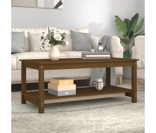 Kafijas Galdiņš, Medus Brūns, 110X55X45 Cm, Priedes Masīvkoks Vidaxl