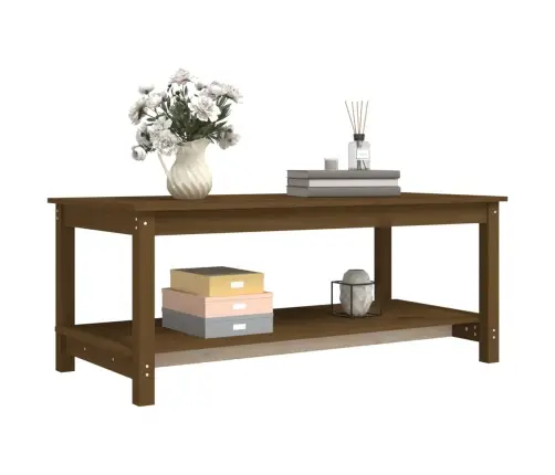 Kafijas Galdiņš, Medus Brūns, 110X55X45 Cm, Priedes Masīvkoks Vidaxl