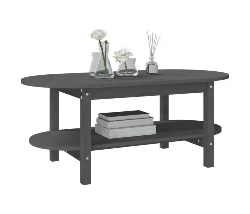 Kafijas Galdiņš, Pelēks, 110X55X45 Cm, Priedes Masīvkoks Vidaxl