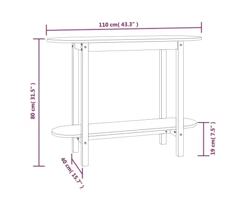 Konsoles Galdiņš, Melns, 110X40X80 Cm, Priedes Masīvkoks Vidaxl Konsoles Galdiņš, Melns, 110X40X80 Cm, Priedes Masīvkoks Vidaxl