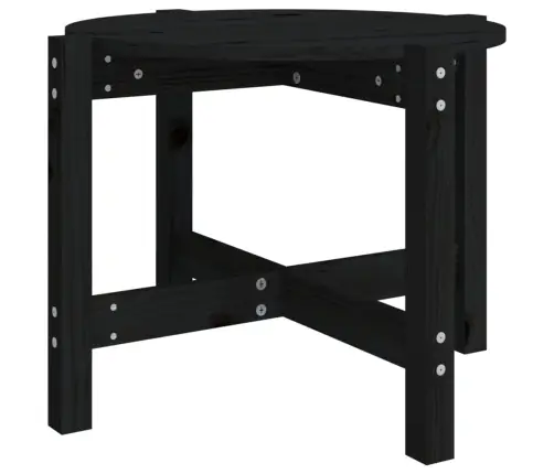 Kafijas Galdiņš, Melns, Ø 62,5X45 Cm, Priedes Masīvkoks Vidaxl