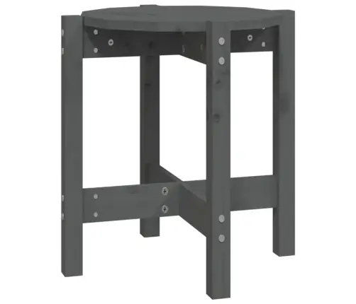 Kafijas Galdiņš, Pelēks, Ø 42,5X45 Cm, Priedes Masīvkoks Vidaxl Kafijas Galdiņš, Pelēks, Ø 42,5X45 Cm, Priedes Masīvkoks Vidaxl