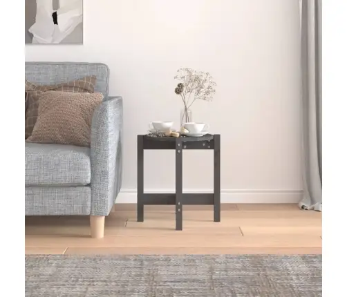 Kafijas Galdiņš, Pelēks, Ø 42,5X45 Cm, Priedes Masīvkoks Vidaxl Kafijas Galdiņš, Pelēks, Ø 42,5X45 Cm, Priedes Masīvkoks Vidaxl