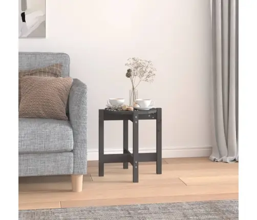 Kafijas Galdiņš, Pelēks, Ø 42,5X45 Cm, Priedes Masīvkoks Vidaxl Kafijas Galdiņš, Pelēks, Ø 42,5X45 Cm, Priedes Masīvkoks Vidaxl