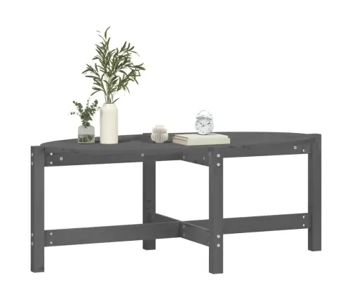 Kafijas Galdiņš, Pelēks, 118X63X45 Cm, Priedes Masīvkoks Vidaxl