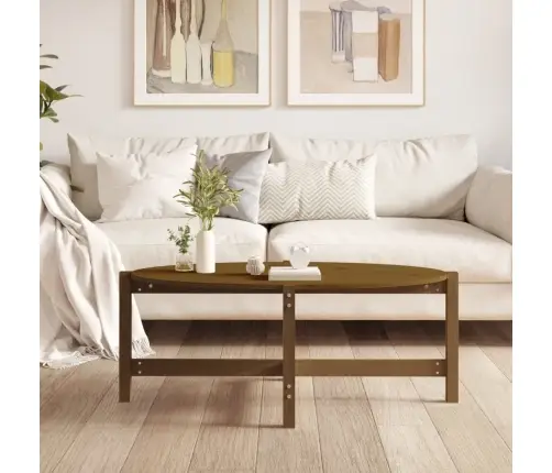 Kafijas Galdiņš, Medus Brūns, 118X63X45 Cm, Priedes Masīvkoks Vidaxl