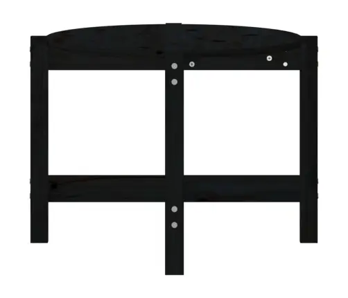 Kafijas Galdiņš, Melns, 118X63X45 Cm, Priedes Masīvkoks Vidaxl