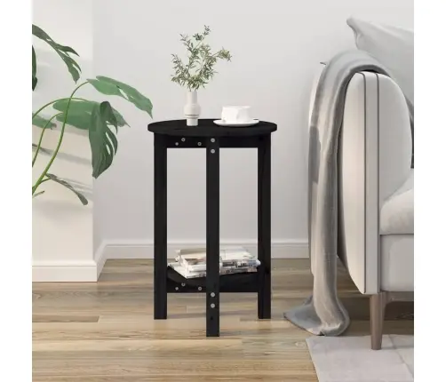 Kavos Staliukas, Juodas, 40X60cm Pušies Medienos Masyvas