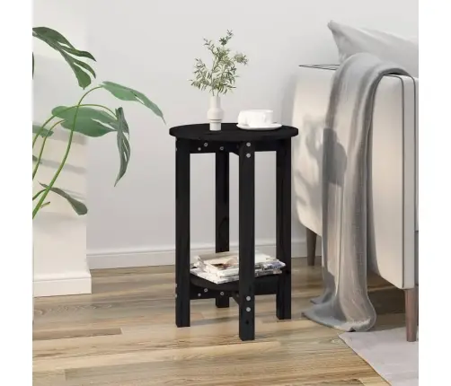 Kavos Staliukas, Juodas, 40X60cm Pušies Medienos Masyvas