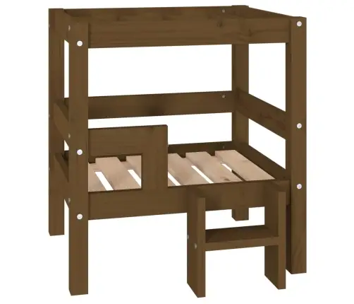 Lova Šunims, Medaus Ruda, 55,5X53,5X60cm Pušies Masyvas