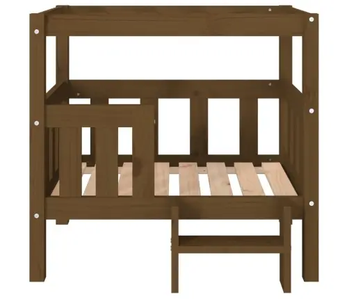 Suņu Gulta, Medus Brūna, 75,5X63,5X70 Cm, Priedes Masīvkoks Vidaxl