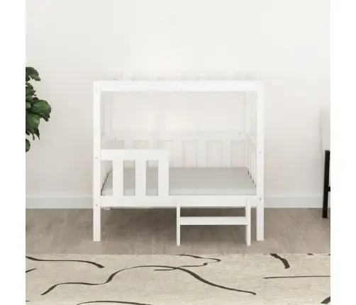 Koeravoodi, Valge, 95,5X73,5X90 cm Männipuit