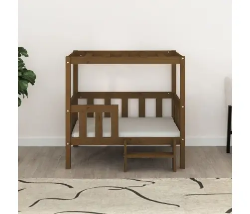 Suņu Gulta, Medus Brūna, 95,5X73,5X90 Cm, Priedes Masīvkoks Vidaxl