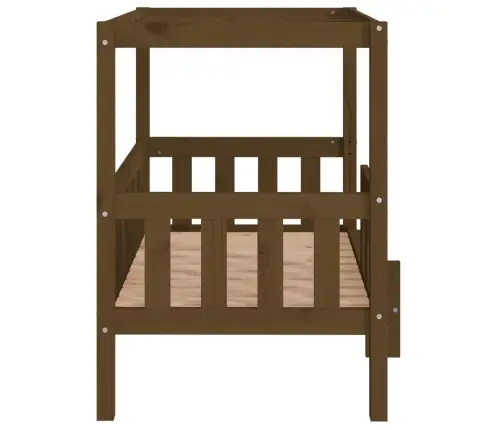 Suņu Gulta, Medus Brūna, 95,5X73,5X90 Cm, Priedes Masīvkoks Vidaxl