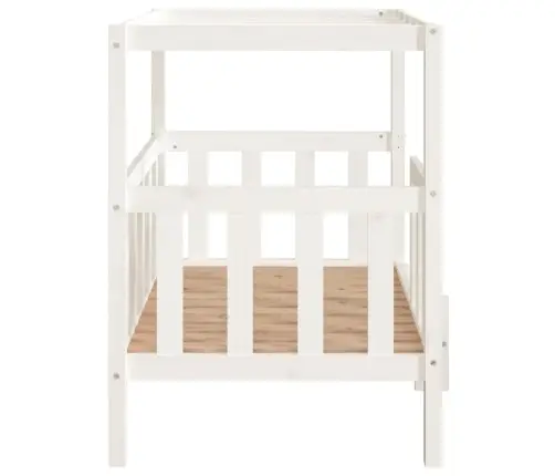 Suņu Gulta, Balta, 105,5X83,5X100 Cm, Priedes Masīvkoks Vidaxl