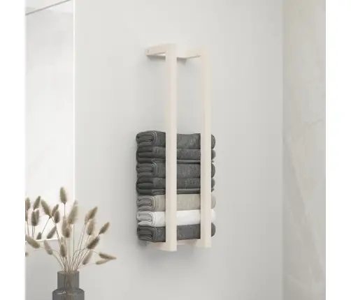 Dvieļu Pakaramais, Balts, 23X18X90 Cm, Priedes Masīvkoks Vidaxl