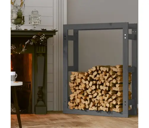 Malkas Plaukts, Pelēks, 80X25X100 Cm, Priedes Masīvkoks Vidaxl