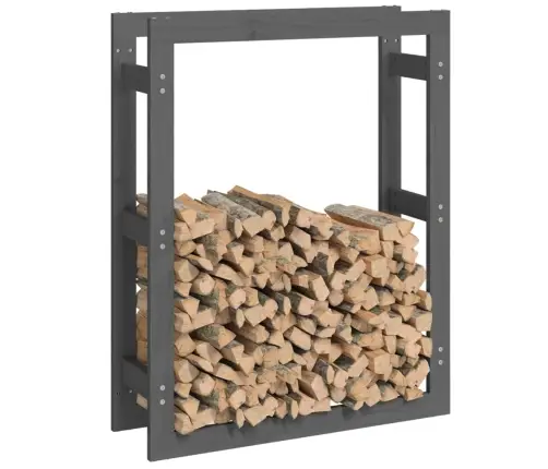 Malkas Plaukts, Pelēks, 80X25X100 Cm, Priedes Masīvkoks Vidaxl