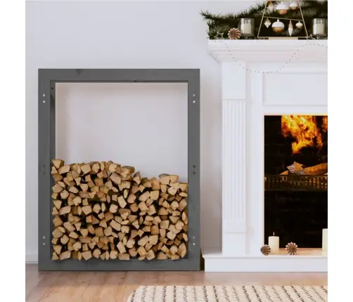 Malkas Plaukts, Pelēks, 80X25X100 Cm, Priedes Masīvkoks Vidaxl