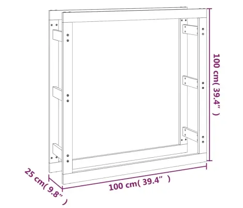 Küttepuude Rest, 100X25X100 cm Männipuit