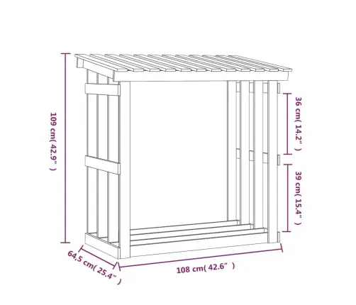 Malkas Plaukts, 108X64,5X109 Cm, Priedes Masīvkoks Vidaxl