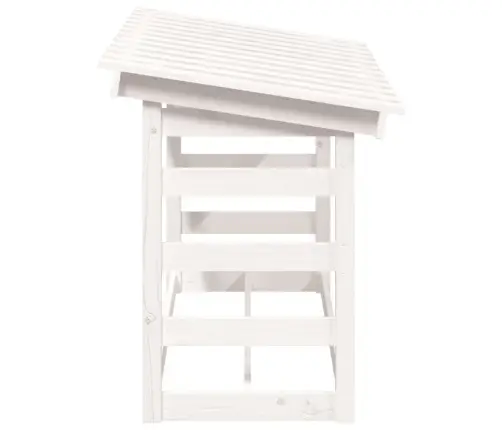 Malkas Plaukts, Balts, 108X64,5X78 Cm, Priedes Masīvkoks Vidaxl