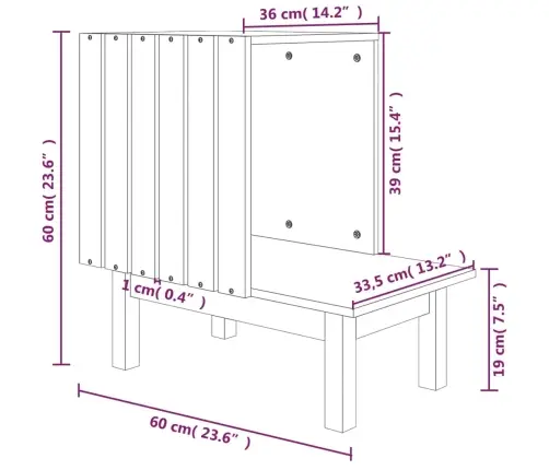 Namelis Katėms, 60X36X60cm Pušies Medienos Masyvas
