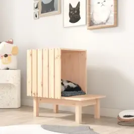 Namelis Katėms, 60X36X60cm Pušies Medienos Masyvas