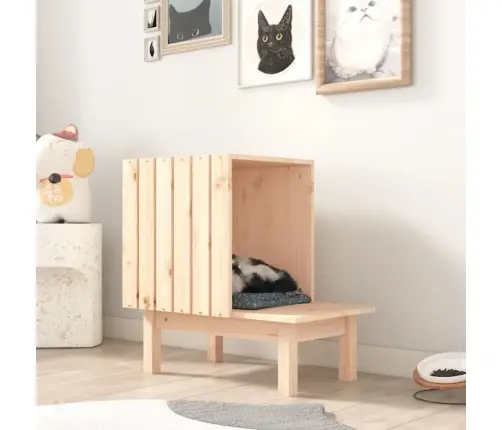 Namelis Katėms, 60X36X60cm Pušies Medienos Masyvas