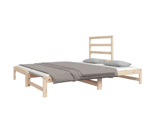 Izvelkama Gulta, 2X(90X190) Cm, Priedes Masīvkoks Vidaxl