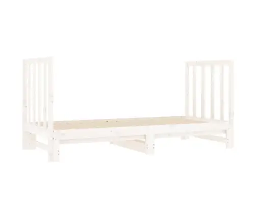 Izvelkama Gulta, Balta, 2X(90X190) Cm, Priedes Masīvkoks Vidaxl