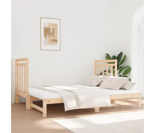 Izvelkama Gulta, 2X(90X190) Cm, Priedes Masīvkoks Vidaxl