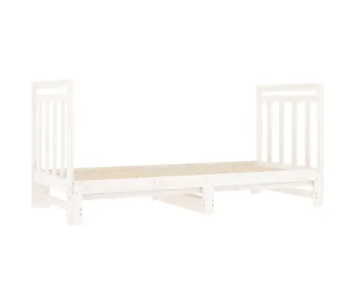 Izvelkama Gulta, Balta, 2X(90X190) Cm, Priedes Masīvkoks Vidaxl