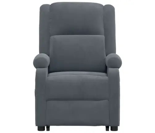 Masāžas Krēsls, Paceļams, Tumši Pelēks Samts Vidaxl