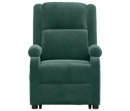 Püsti Tõusmist Toetav Massaažitool, Tumeroheline, Samet