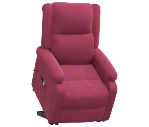 Masāžas Krēsls, Paceļams, Vīnsarkans Samts Vidaxl